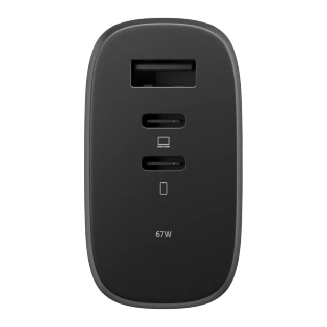 Мережевий зарядний пристрій Native Union FC/PD US | UK | EU 67W 2xUSB-C | USB-A Black (FAST-PD67-BLK-2CA)