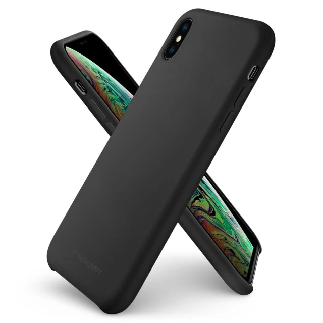 Чохол Spigen для iPhone XS Max Silicone Fit Black (065CS25653)