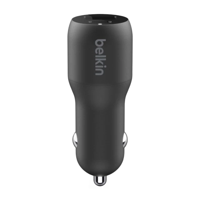 Автомобильное зарядное устройство Belkin Car Charger (18W) Power Delivery Port USB-C, (12W) USB-A (F7U100BTBLK)