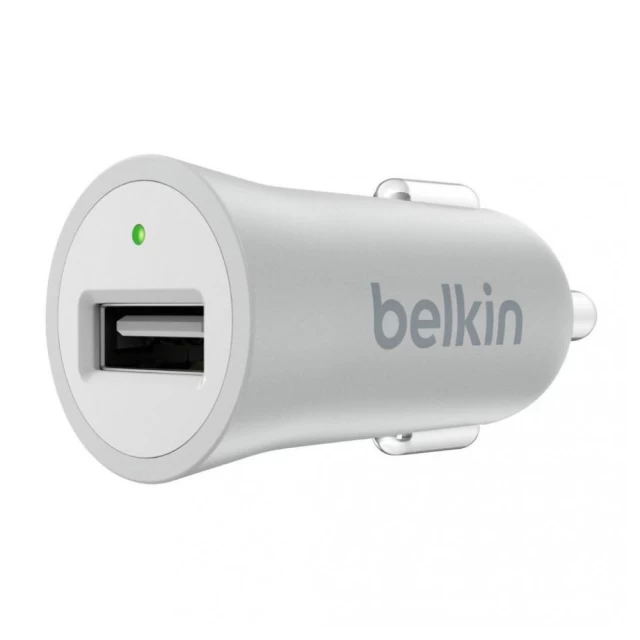 Автомобильное зарядное устройство Belkin USB Mixit Premium (USB 2.4Amp) Silver (F8M730btSLV)