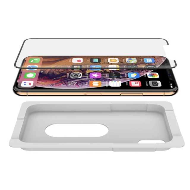 Защитное стекло Belkin TemperedCurve для Apple iPhone 11 Pro (F8W970ZZBLK)