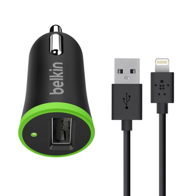 Автомобильное зарядное устройство Belkin USB Micro Charger Cable 1.2 m Black (F8J026bt04-BLK)