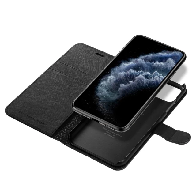 Чехол Spigen для iPhone 11 Pro Wallet S Saffiano Black (077CS27247)