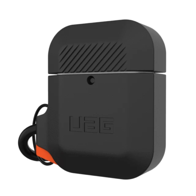 Чохол UAG для Airpods Silicone Black/Orange (10185E114097)