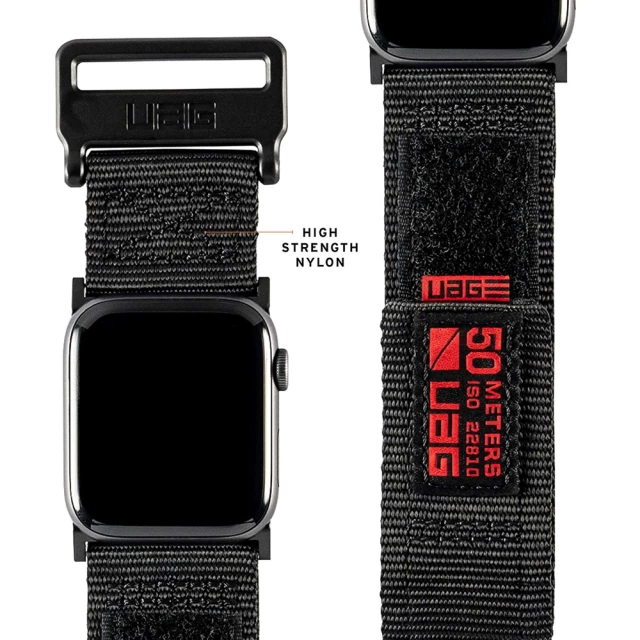 Ремешок UAG Active Strap для Apple Watch 49 | 45 | 44 | 42 mm Black (19148A114040)