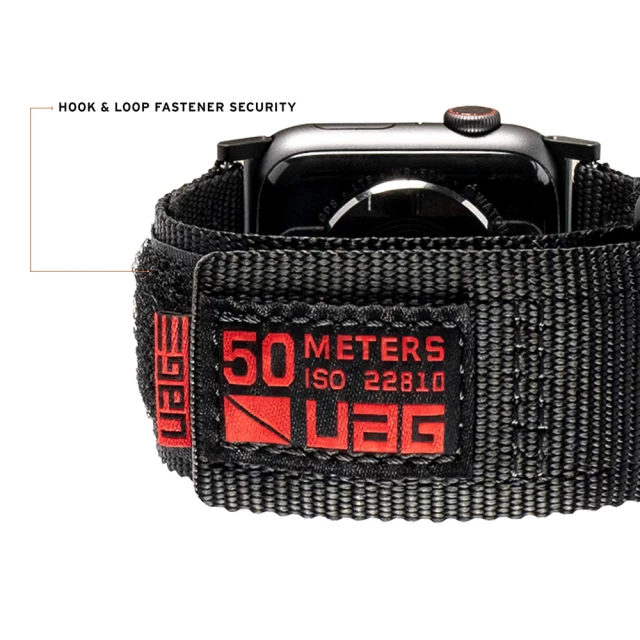 Ремешок UAG Active Strap для Apple Watch 49 | 45 | 44 | 42 mm Black (19148A114040)