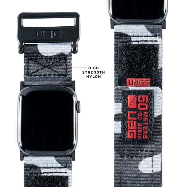 Ремешок UAG Active Strap для Apple Watch 49 | 45 | 44 | 42 mm Midnight Camo (19148A114061)