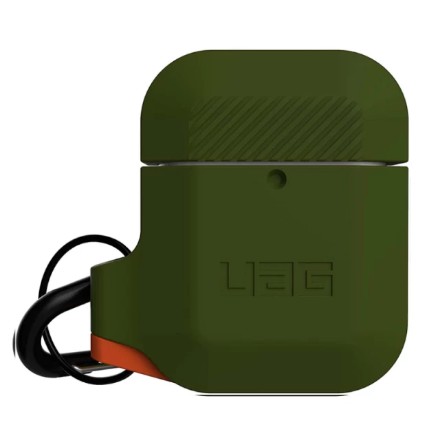 Чехол UAG для Airpods Silicone Olive Drab/Orange (10185E117297)