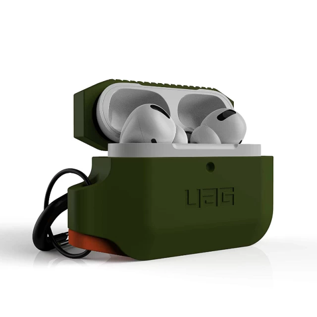 Чохол UAG для Airpods Pro Silicone Olive Drab/Orange (10225K117297)