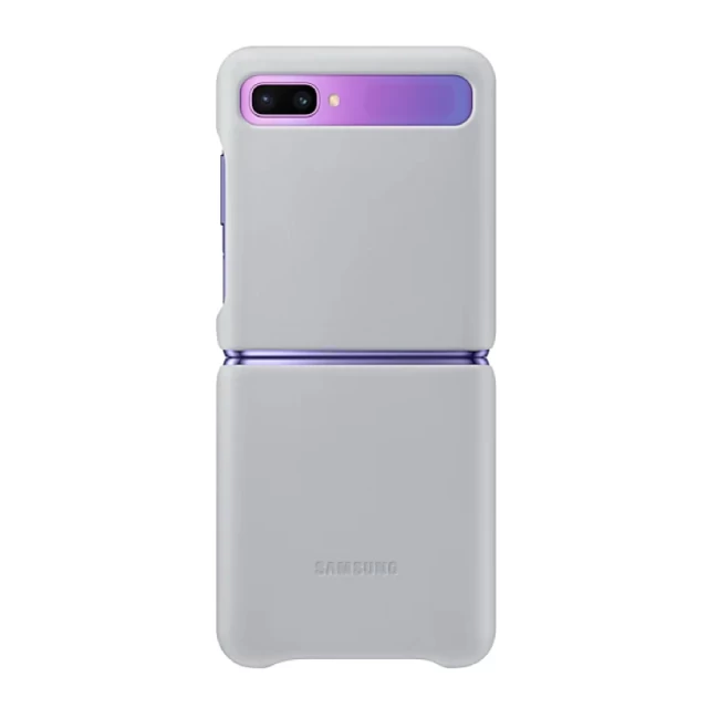 Чехол Samsung Leather Cover для Galaxy Flip (F700) Silver (EF-VF700LSEGRU)