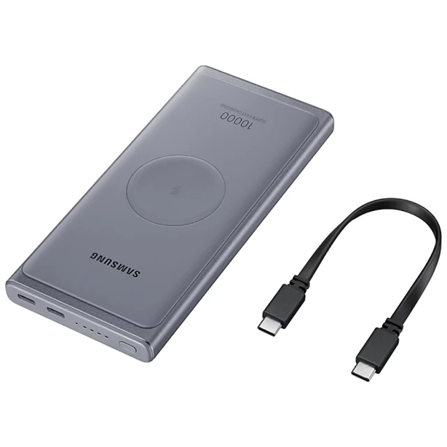 Портативний зарядний пристрій Samsung EB-U3300 10K mAh 25W FC USB Type-C Wirel Char Gray (EB-U3300XJRGRU)