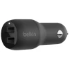 Автомобильное зарядное устройство Belkin Car Charger 24W Dual USB-A Black (CCB001BTBK)
