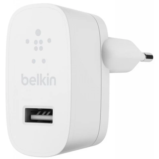Мережевий зарядний пристрій Belkin 12W USB-A White (WCA002VFWH)