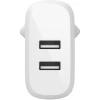 Мережевий зарядний пристрій Belkin Home 24W 2xUSB-A White (WCB002VFWH)