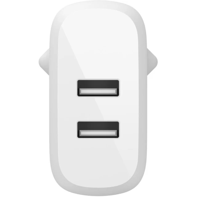 Мережевий зарядний пристрій Belkin Home 24W 2xUSB-A White (WCB002VFWH)