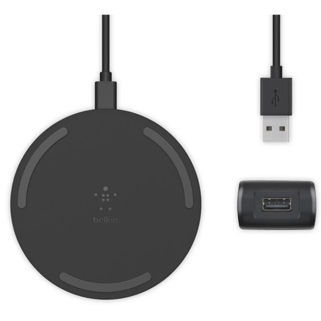 Бездротовий зарядний пристрій Belkin Pad 10W Black without PSU (WIA001BTBK)