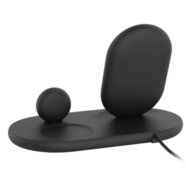 Бездротовий зарядний пристрій Belkin Pad/Stand/Apple Watch 3-in-1 7.5W Black (WIZ001VFBK)