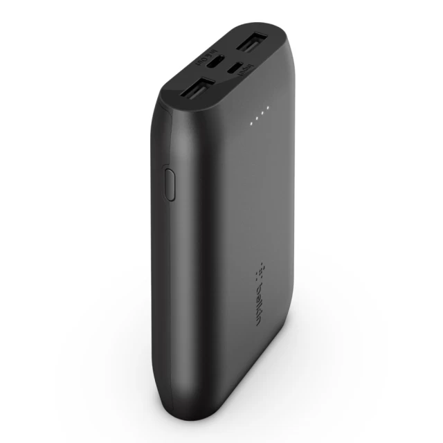 Портативное зарядное устройство Belkin 10000mAh 15W USB-C IN/OUT MICROUSB INUSB-A OUT (F8J267BTBLK)