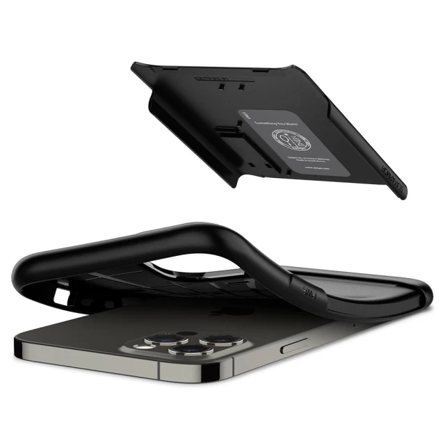 Чехол Spigen для iPhone 12 Pro Max Slim Armor Black (ACS01479)