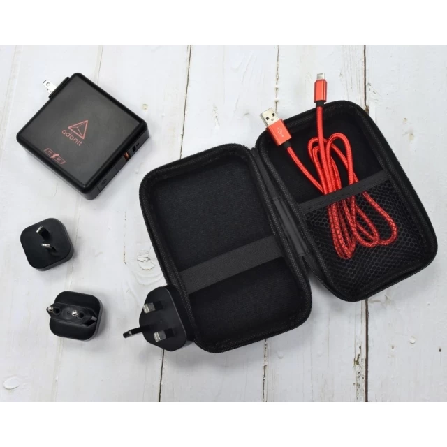 Мережевий бездротовий зарядний пристрій і портативний акумулятор Adonit Wireless TravelCube Pro 10W Black (134-17-07-A)