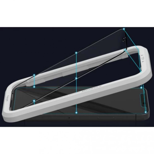 Захисне скло Spigen для iPhone 12 mini Glas tR ALM FC Black (2Pack) (AGL01812)