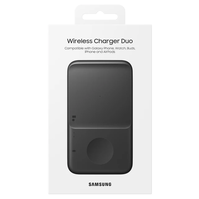 Бездротовий зарядний пристрій Samsung Duo 2-in-1 15W Black (EP-P4300TBRGRU)