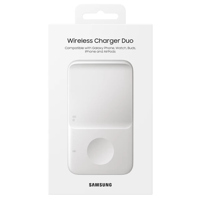 Беспроводное зарядное устройство Samsung Duo 2-in-1 15W White (EP-P4300TWRGRU)
