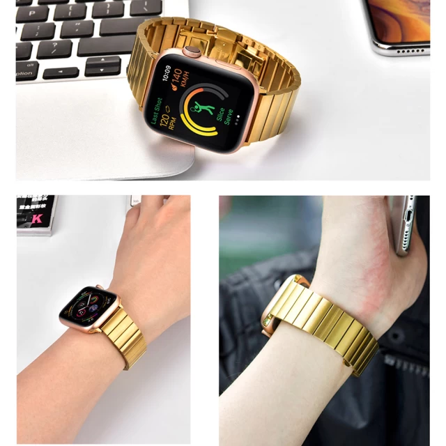 Ремінець COTEetCI W25 Steel Band для Apple Watch 49 | 45 | 44 | 42 mm Gold (WH5238-GD)