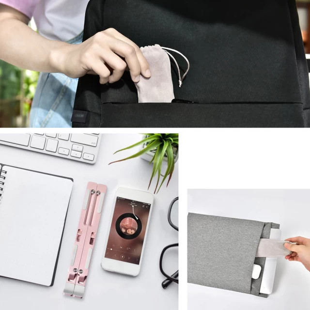Підставка для ноутбука COTEetCI SD-12 Notebook Folding Portable Bracket Silver (CS5158-TS)