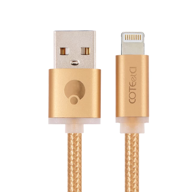 Кабель COTEetCI M30i USB-A - Lightning 1.2m Gold (CS2127-1.2M-GD)