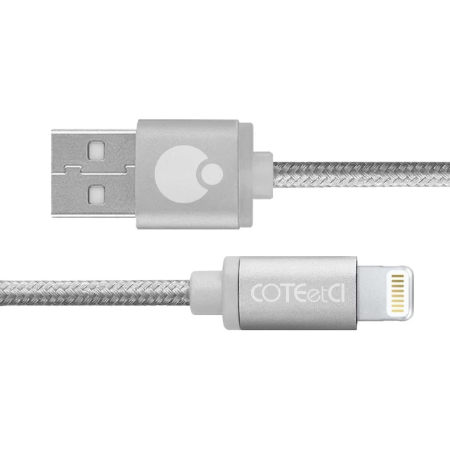 Кабель COTEetCI M30i USB-A - Lightning 1.2m Silver (CS2127-1.2M-TS)