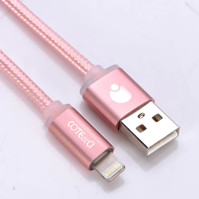 Кабель COTEetCI M30i USB-A - Lightning 3m Rose Gold (CS2127-3M-MRG)