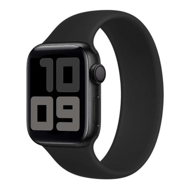 Ремешок COTEetCI W58 Liquid Silicone Band для Apple Watch 49 | 45 | 44 | 42 mm Black (Size 4) (WH5301-BK-150)