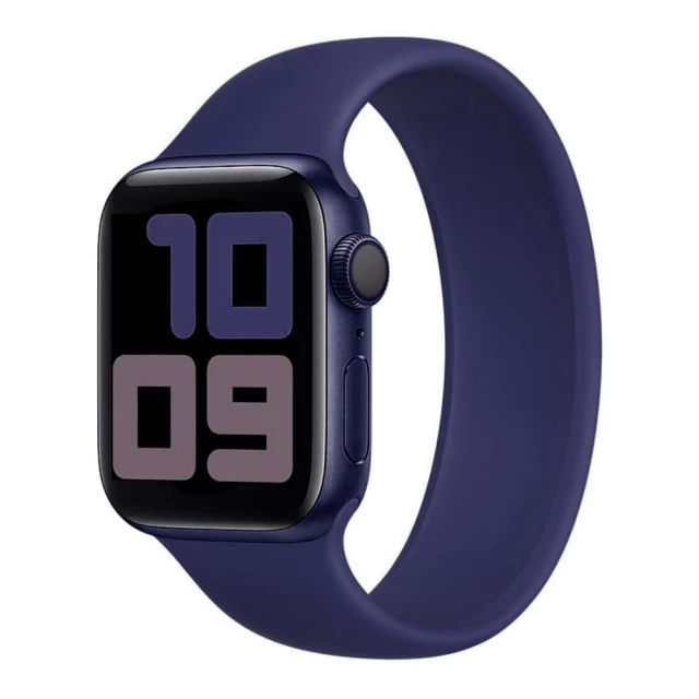 Ремешок COTEetCI W58 Liquid Silicone Band для Apple Watch 49 | 45 | 44 | 42 mm Midnight Blue (Size 6) (WH5301-MB-160)