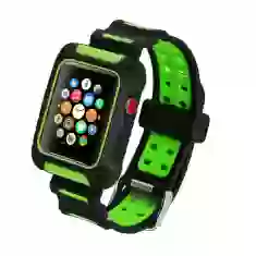 Ремешок COTEetCI W31 PC&Silicone Band для Apple Watch 49 | 45 | 44 | 42 mm Black/Green (WH5252-BG)