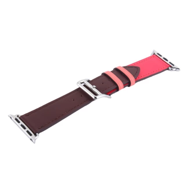 Ремінець COTEetCI W36 Short Fashion Leather Band для Apple Watch 41 | 40 | 38 mm Bordeaux/Rose Extreme/Rose Azalee (WH5260-40-BRR)
