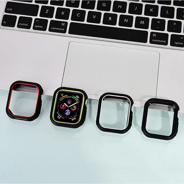 Поліуретановий чохол COTEetCI PU+TPU для Apple Watch 40 mm Black/Red (7051-BR)