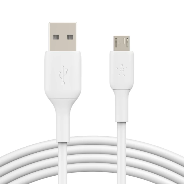 Кабель Belkin USB-A to micro USB PVC White 1m (CAB005BT1MWH)