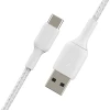Кабель Belkin USB-A - USB-С BRAIDED White 3m (CAB002BT3MWH)