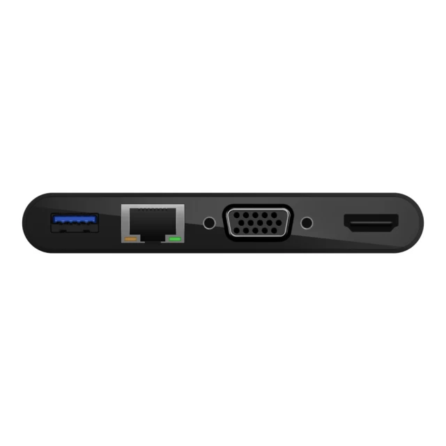 USB-хаб Belkin USB-C - Ethernet/HDMI/VGA/USB-A Black (AVC005BTBK)