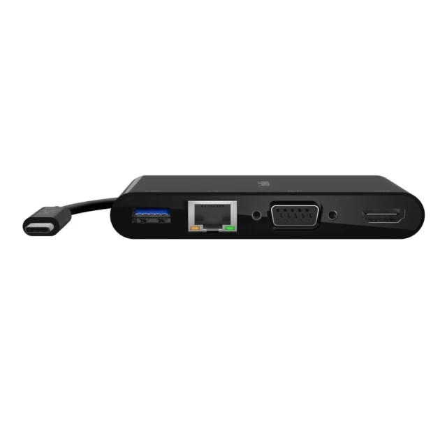 USB-хаб Belkin USB-C - Ethernet/HDMI/VGA/USB-A Black (AVC005BTBK)