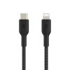 Кабель Belkin USB-C to Lightning BRAIDED Black 1 m (CAA004BT1MBK)