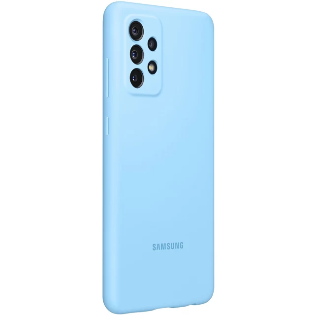 Чехол Samsung Silicone Cover для Galaxy A72 Blue (EF-PA725TLEGRU)