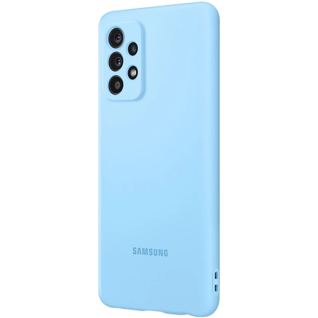 Чохол Samsung Silicone Cover для Galaxy A52 Blue (EF-PA525TLEGRU)