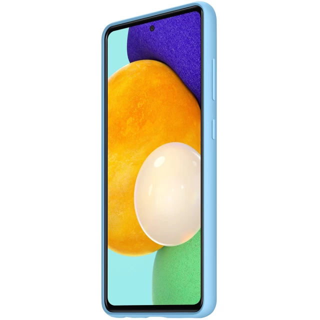 Чехол Samsung Silicone Cover для Galaxy A52 Blue (EF-PA525TLEGRU)