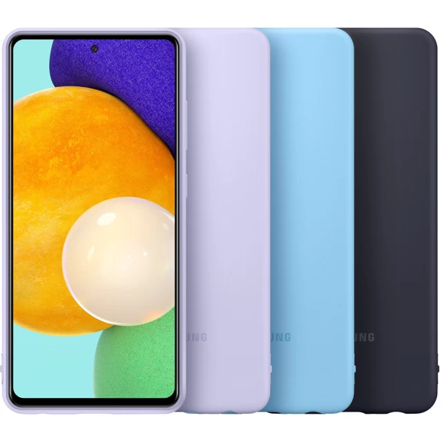 Чехол Samsung Silicone Cover для Galaxy A52 Blue (EF-PA525TLEGRU)