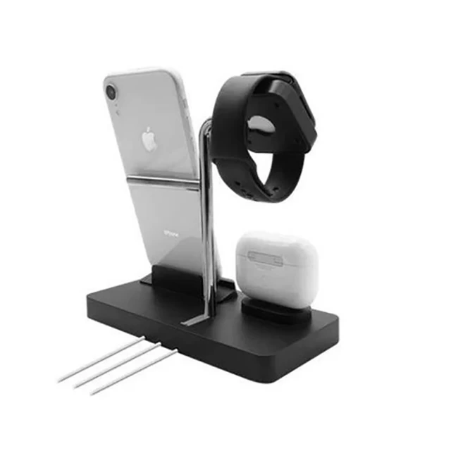 Док-станція Macally 3-in-1 Apple Charging Stand для Apple Watch, iPhone та AirPods (MWATCHSTAND3)