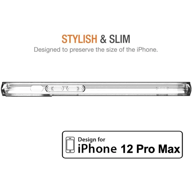 Чехол Upex Pure Trans-Black для iPhone 12 Pro Max (UP31828)