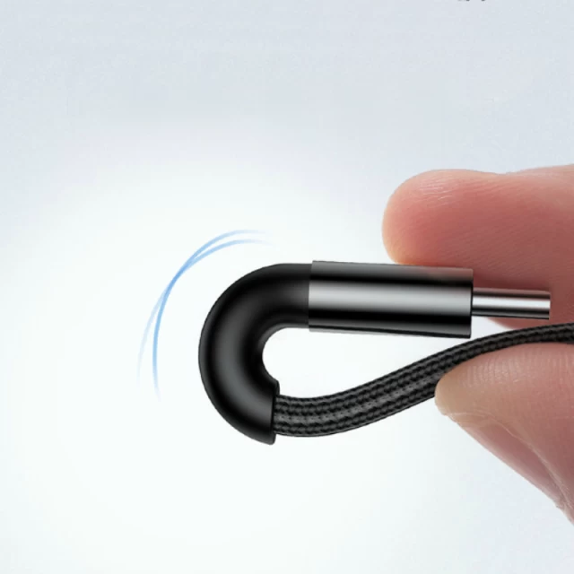 Кабель ROCK USB-C to USB-C Cable 3A Metal Black 1 m
