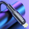 Кабель ROCK Charge Sync Round Cable R2 USB-C to Lightning Black 1 m